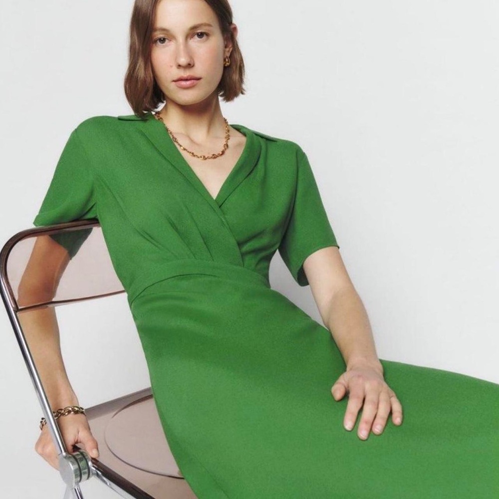 Reformation Vibrant Green Maxi Dress